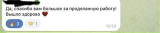 Старый скриншот короткого отзыва по AI-проекту